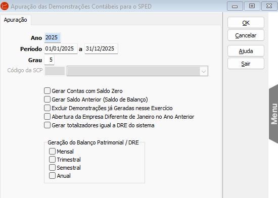 SSC_ApuracaoDemonstracoesSPED