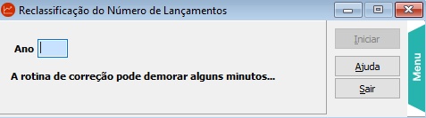 SSC_ReclassificacaoNumeroLanc