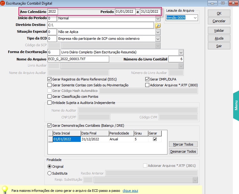 ECD_Registro I150