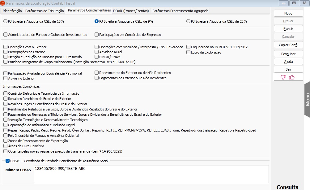 SSC_ParametrosComplementaresECF