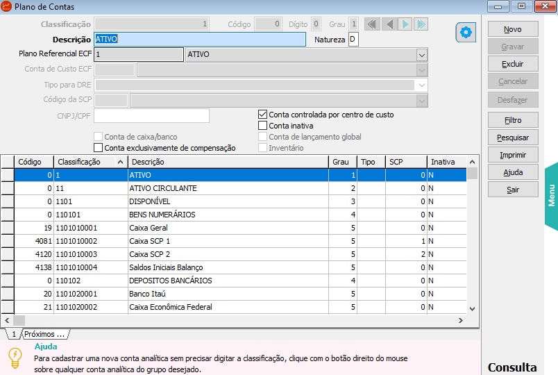 SSC_PlanoContas
